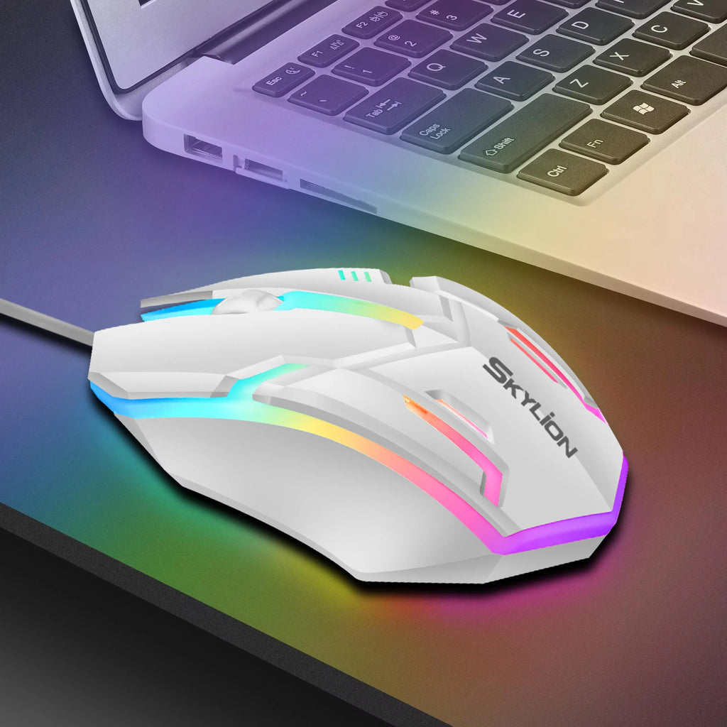 F1 Wired Gaming & Office Mouse with Colorful RGB Lighting