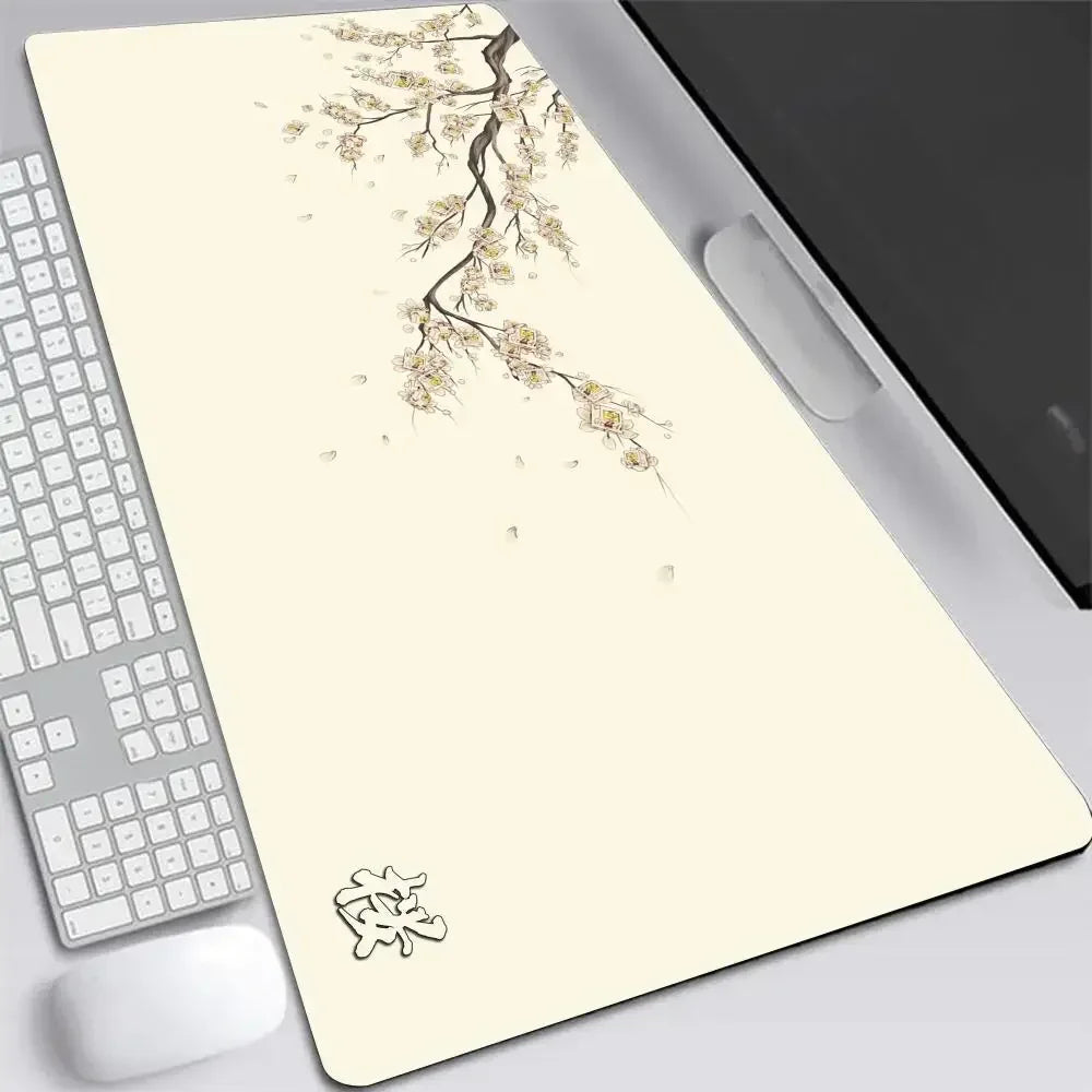Japan Cherry Blossom XXL Gaming Desk Mat — Sakura Anime Mousepad, Multiple Sizes