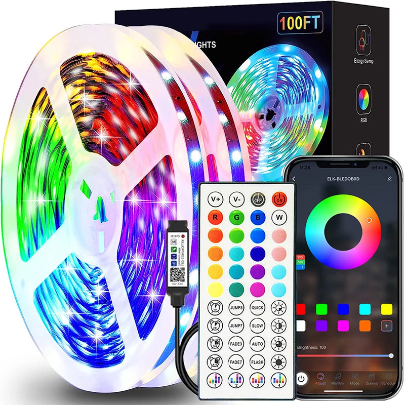 RGB LED Strip Lights 1M–40M with App Control
