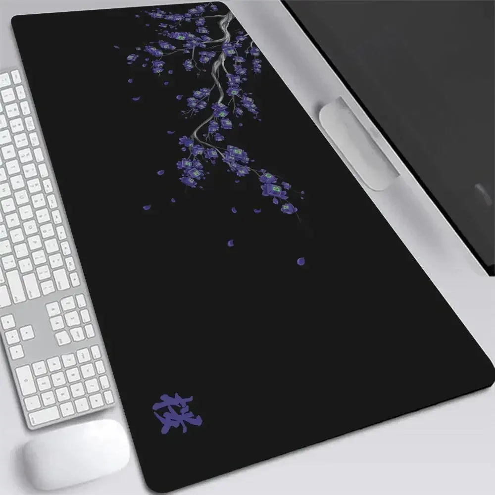 Japan Cherry Blossom XXL Gaming Desk Mat — Sakura Anime Mousepad, Multiple Sizes