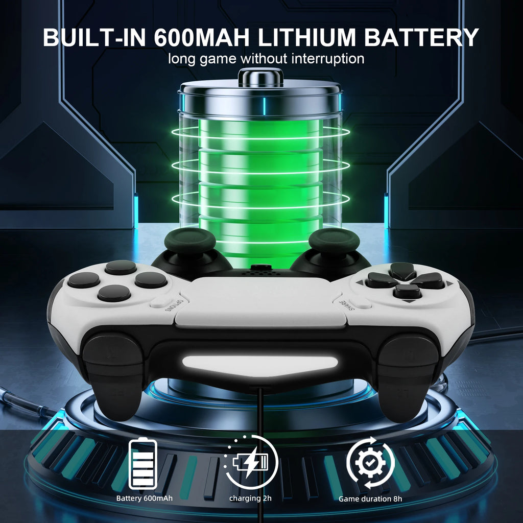 GAMINJA Wireless Gaming Controller PS4 PS3 PC Dual Vibration 6-Axis Gyroscope