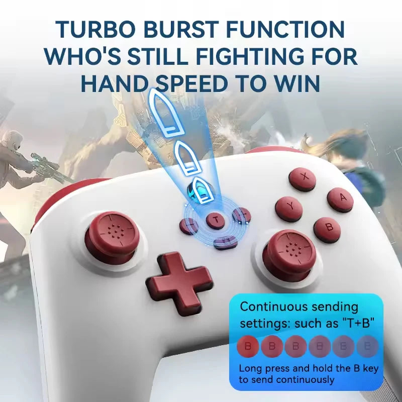 Switch Pro Wireless Gamepad — Nintendo Switch, OLED, Lite, PC, Steam, Bluetooth