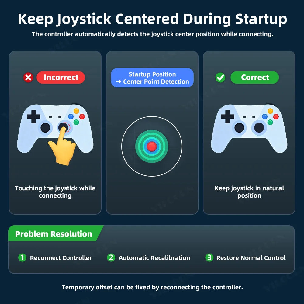VILCORN G6 Wireless Game Controller — Bluetooth, Hall Rocker, iOS/Android/PC/Switch