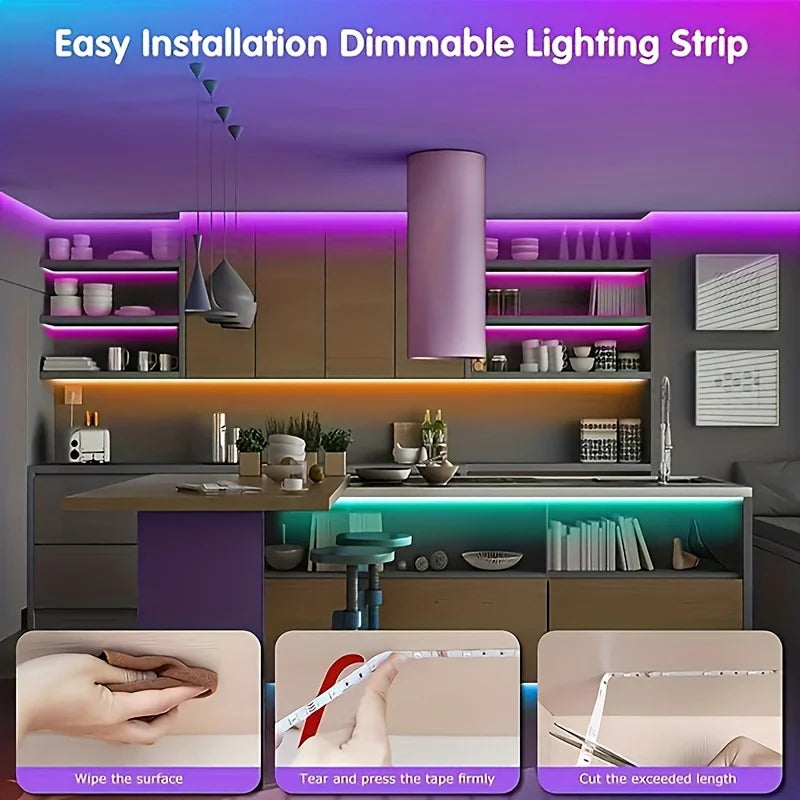 RGB LED Strip Lights 1M–40M with App Control