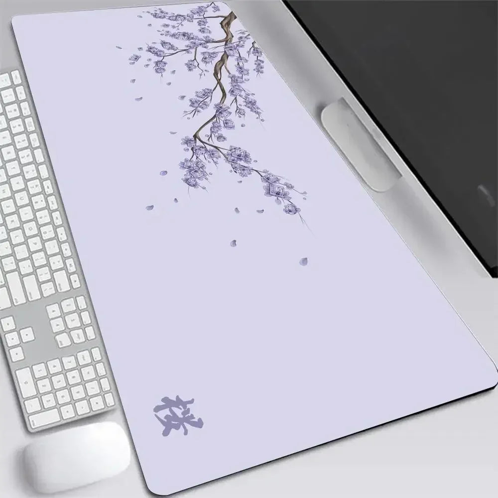 Japan Cherry Blossom XXL Gaming Desk Mat — Sakura Anime Mousepad, Multiple Sizes