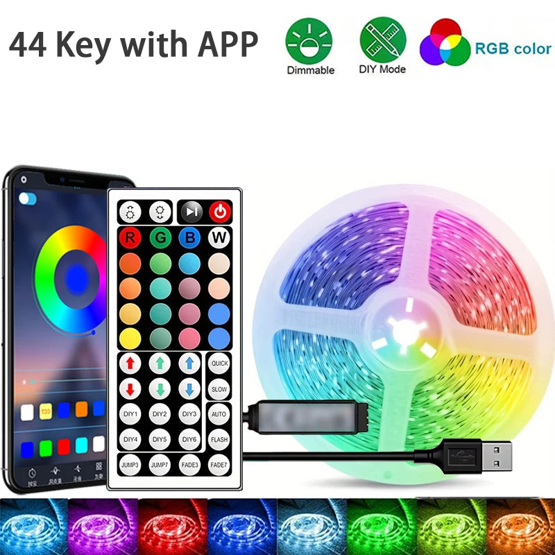 RGB LED Strip Lights 1M–40M with App Control