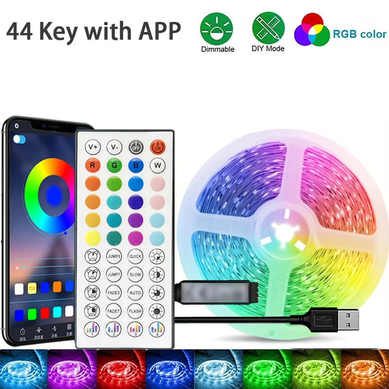 RGB LED Strip Lights 1M–40M with App Control