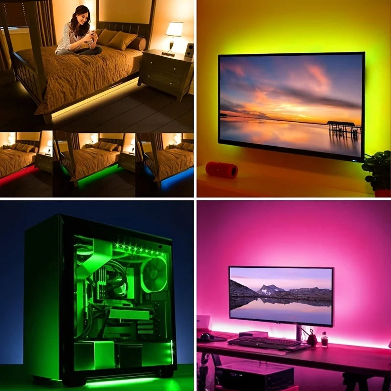 5M USB RGB LED Light Strip with 24-Key Remote