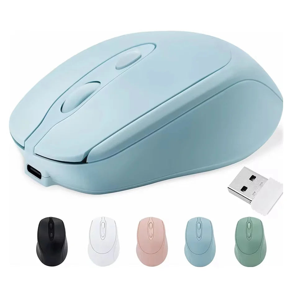 Wireless Silent Gaming Mouse Rechargeable Bluetooth 2.4GHz PC Mac Laptop