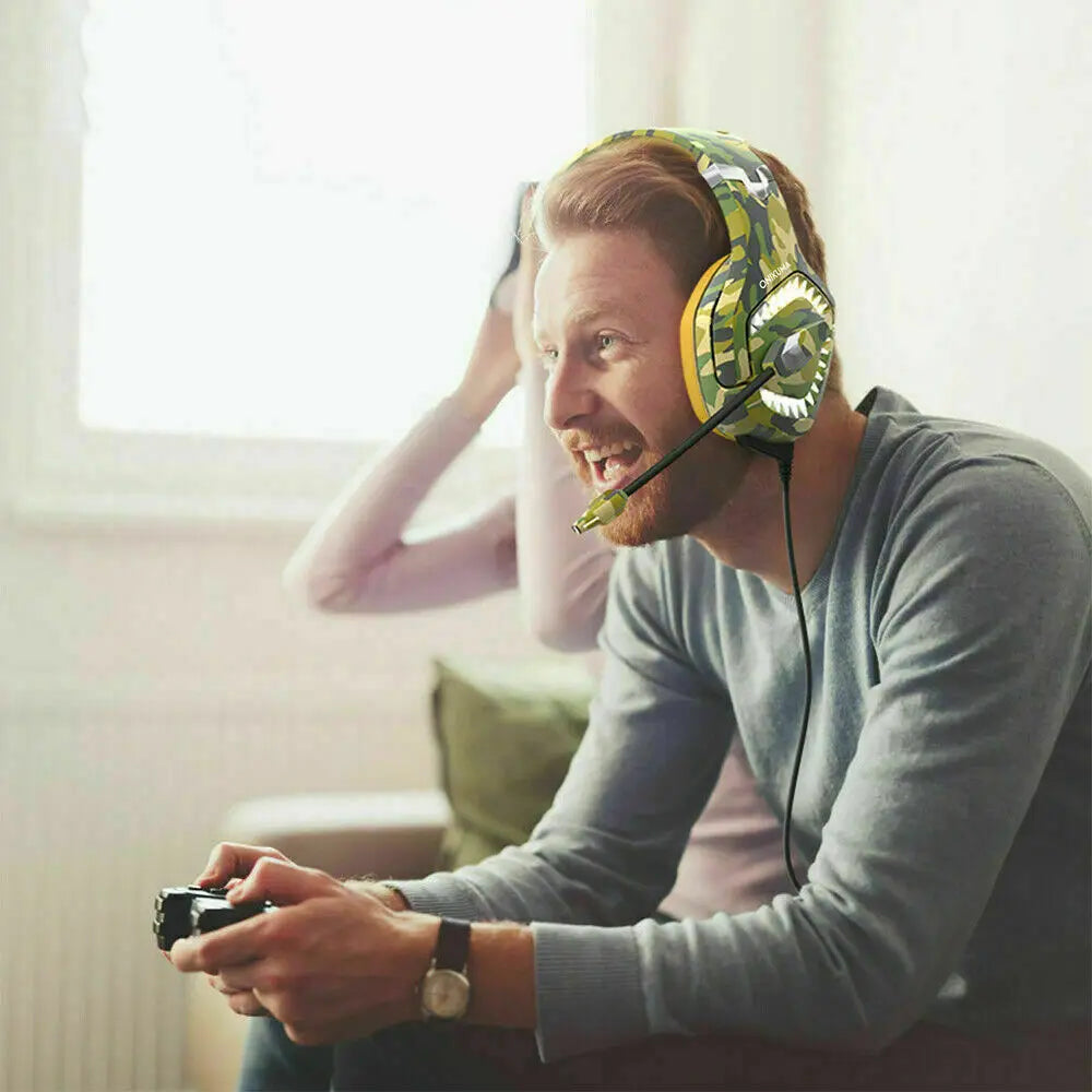 ONIKUMA K1B Pro Camo Elite Stereo Gaming Headset — PS4, Xbox, PC, Switch