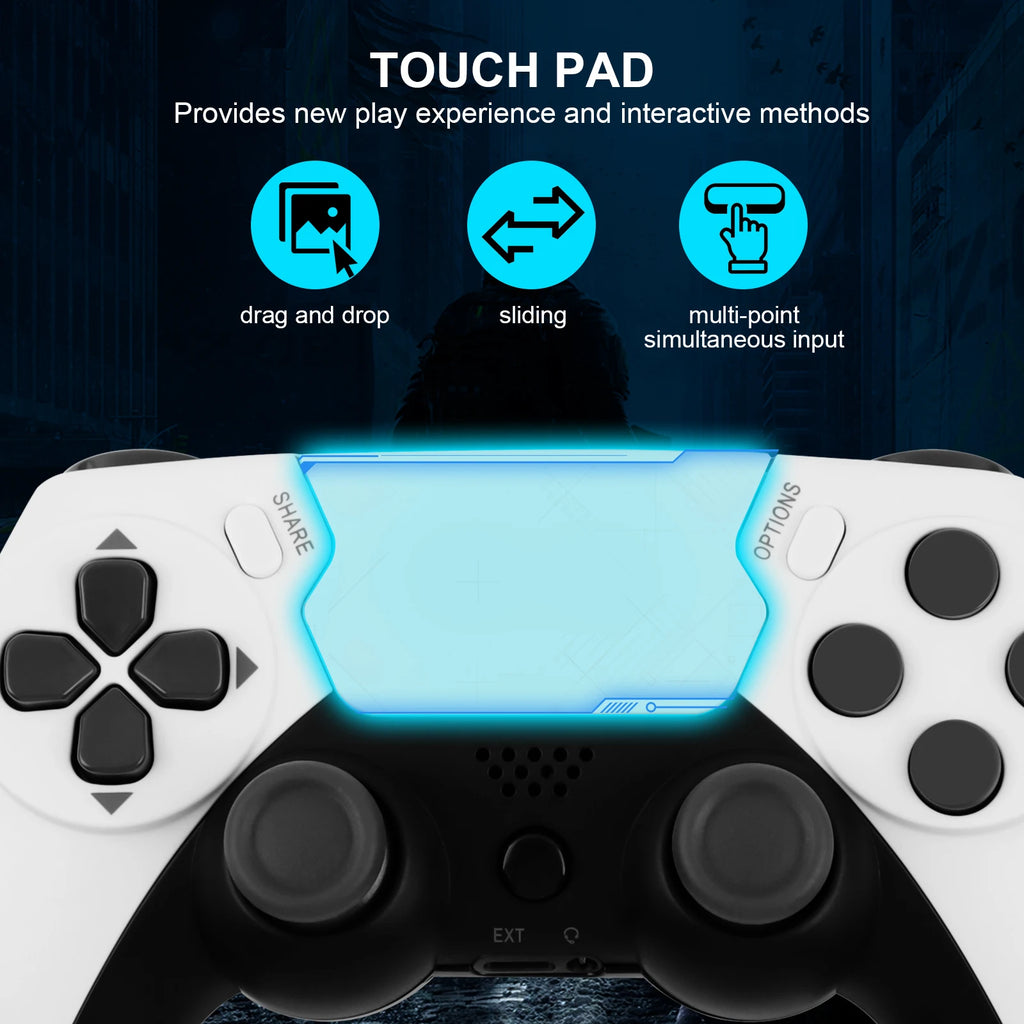 GAMINJA Wireless Gaming Controller PS4 PS3 PC Dual Vibration 6-Axis Gyroscope