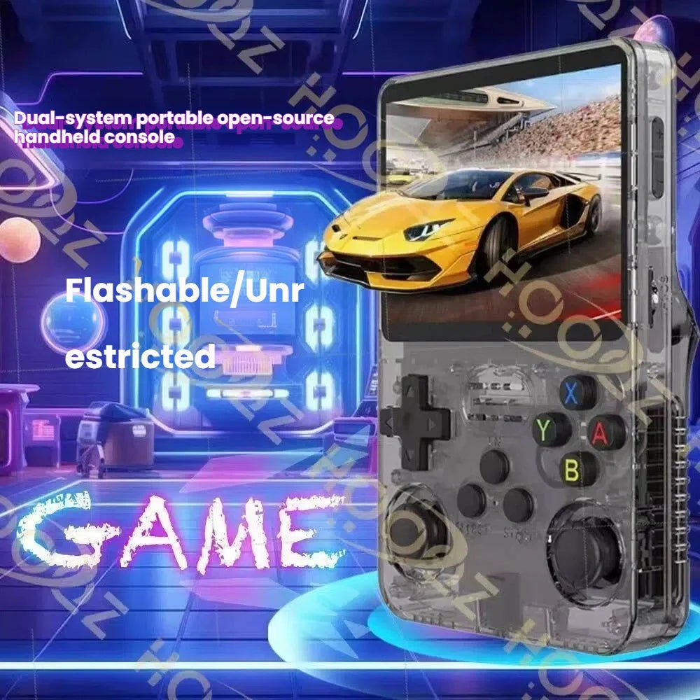 R36S Retro Handheld Game Console 15000 Games 3.5 Inch IPS 64GB Linux Portable