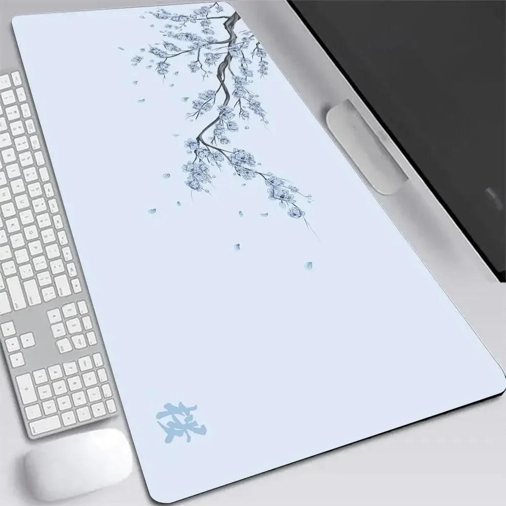 Japan Cherry Blossom XXL Gaming Desk Mat — Sakura Anime Mousepad, Multiple Sizes