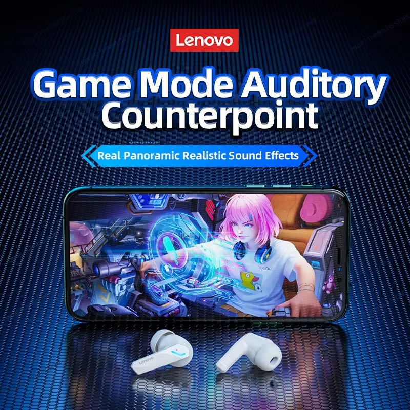 Lenovo GM2 Pro Gaming Earbuds Bluetooth 5.3 Low Latency Dual Mode Built-in Mic