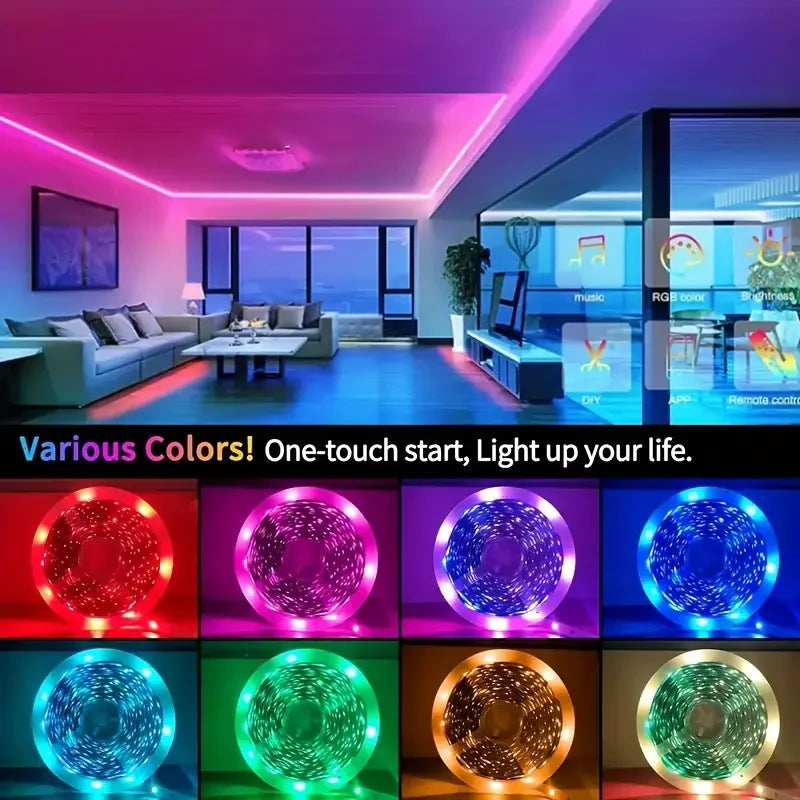 RGB LED Strip Lights 1M–40M with App Control
