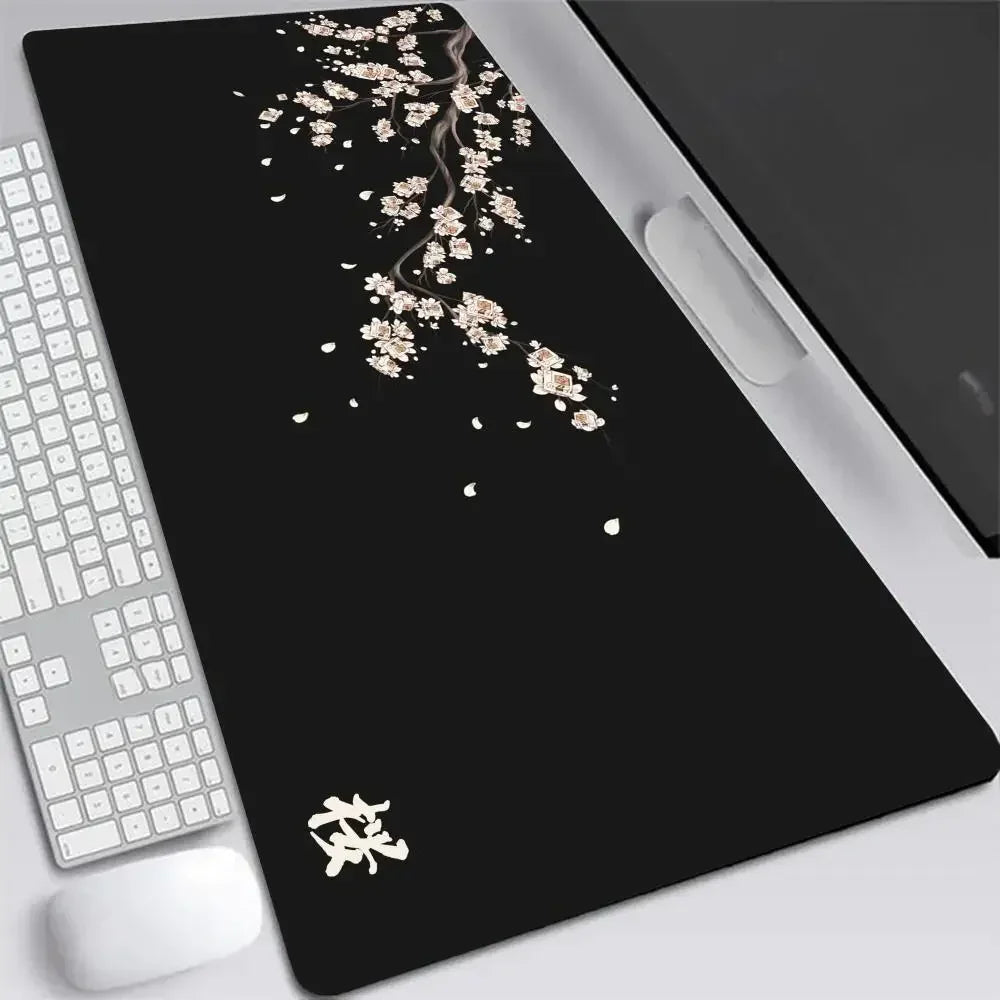 Japan Cherry Blossom XXL Gaming Desk Mat — Sakura Anime Mousepad, Multiple Sizes