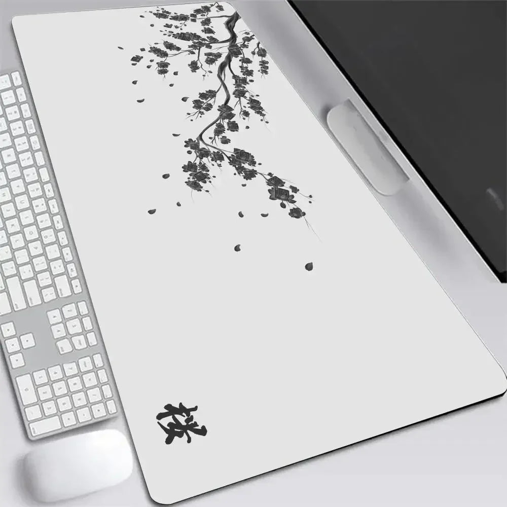 Japan Cherry Blossom XXL Gaming Desk Mat — Sakura Anime Mousepad, Multiple Sizes