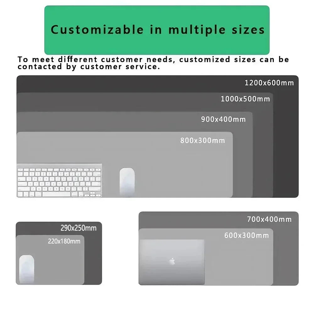 XXL Strata Liquid Abstract Gaming Desk Mat — Black & White, Locked Edge, Non-Slip