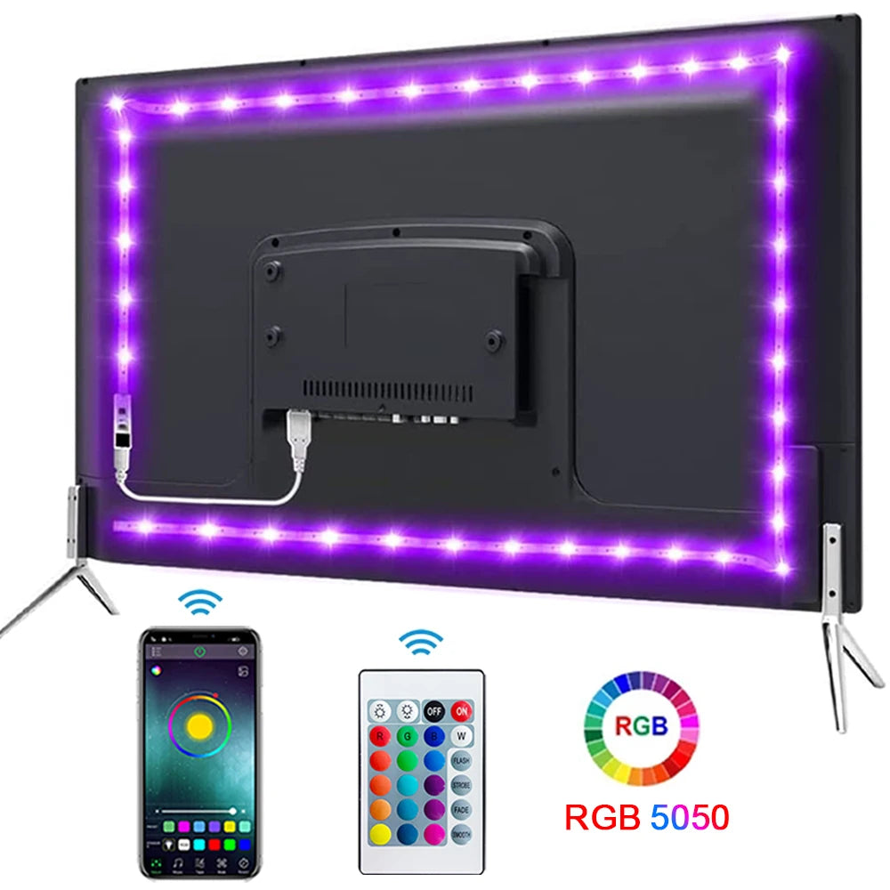 Bluetooth USB LED Strip Light 5050 SMD 5V RGB with App Control