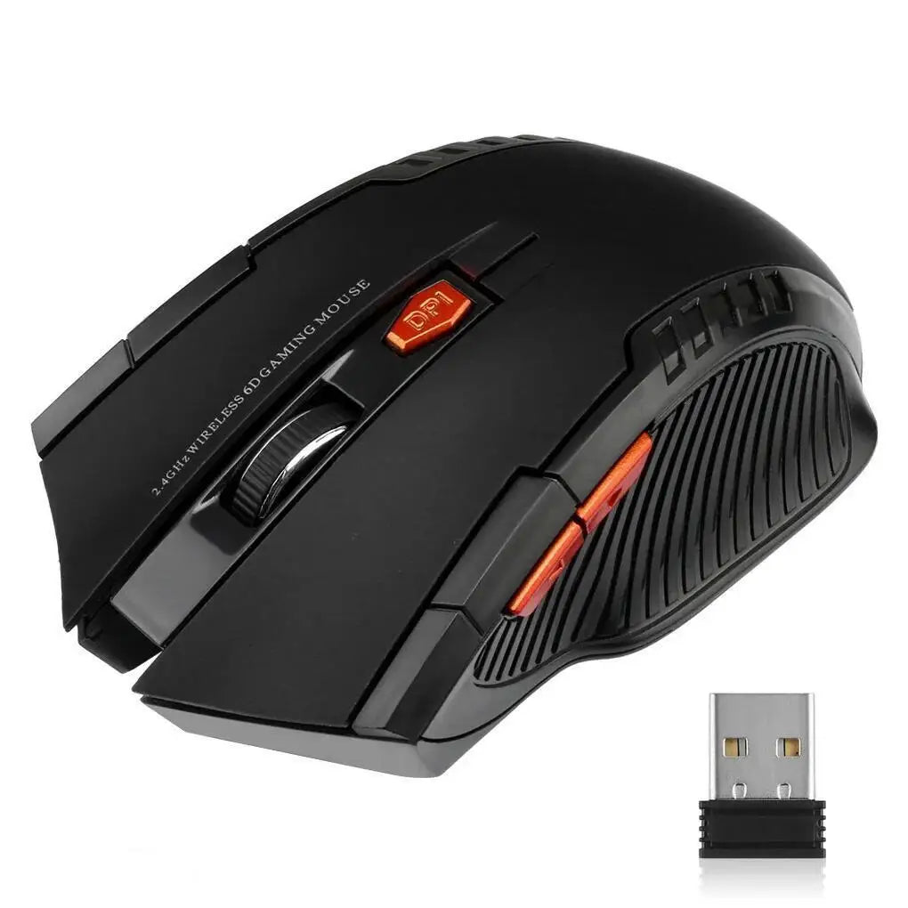2.4G Wireless Gaming Mouse — 1600DPI, 6 Buttons