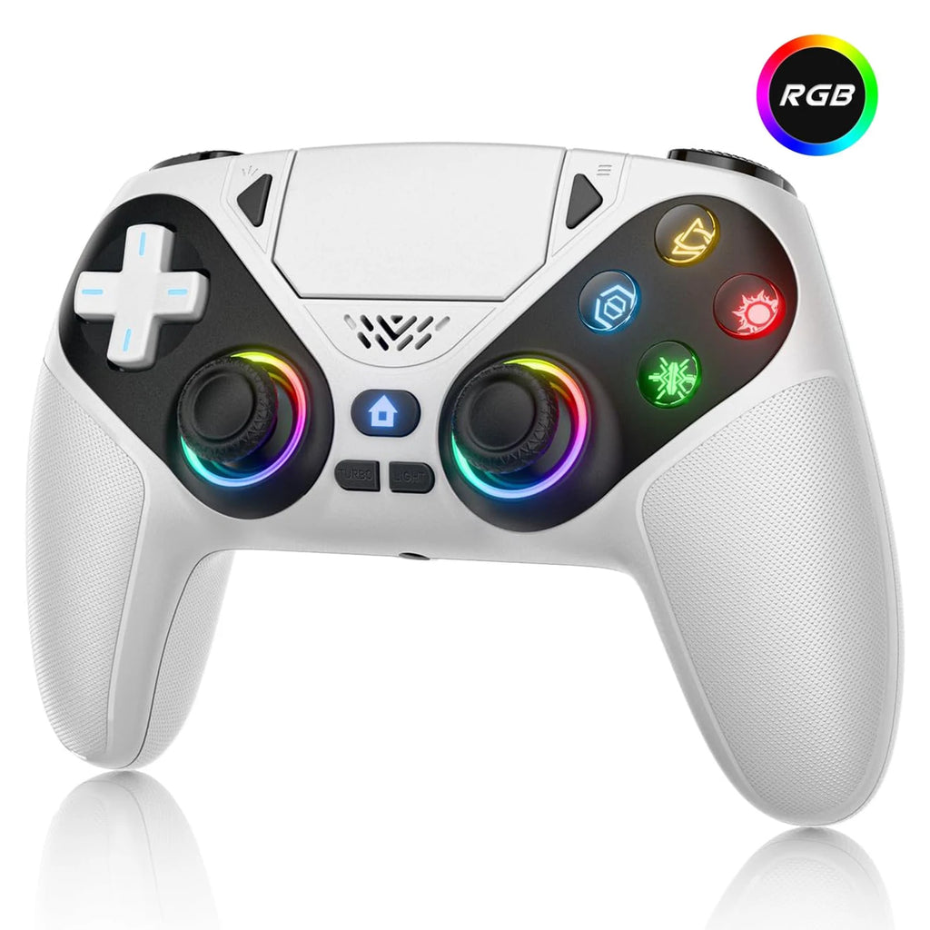 RGB Wireless Gaming Controller PS5 PS5 Pro PC Hall Effect Anti-Drift Macro Turbo