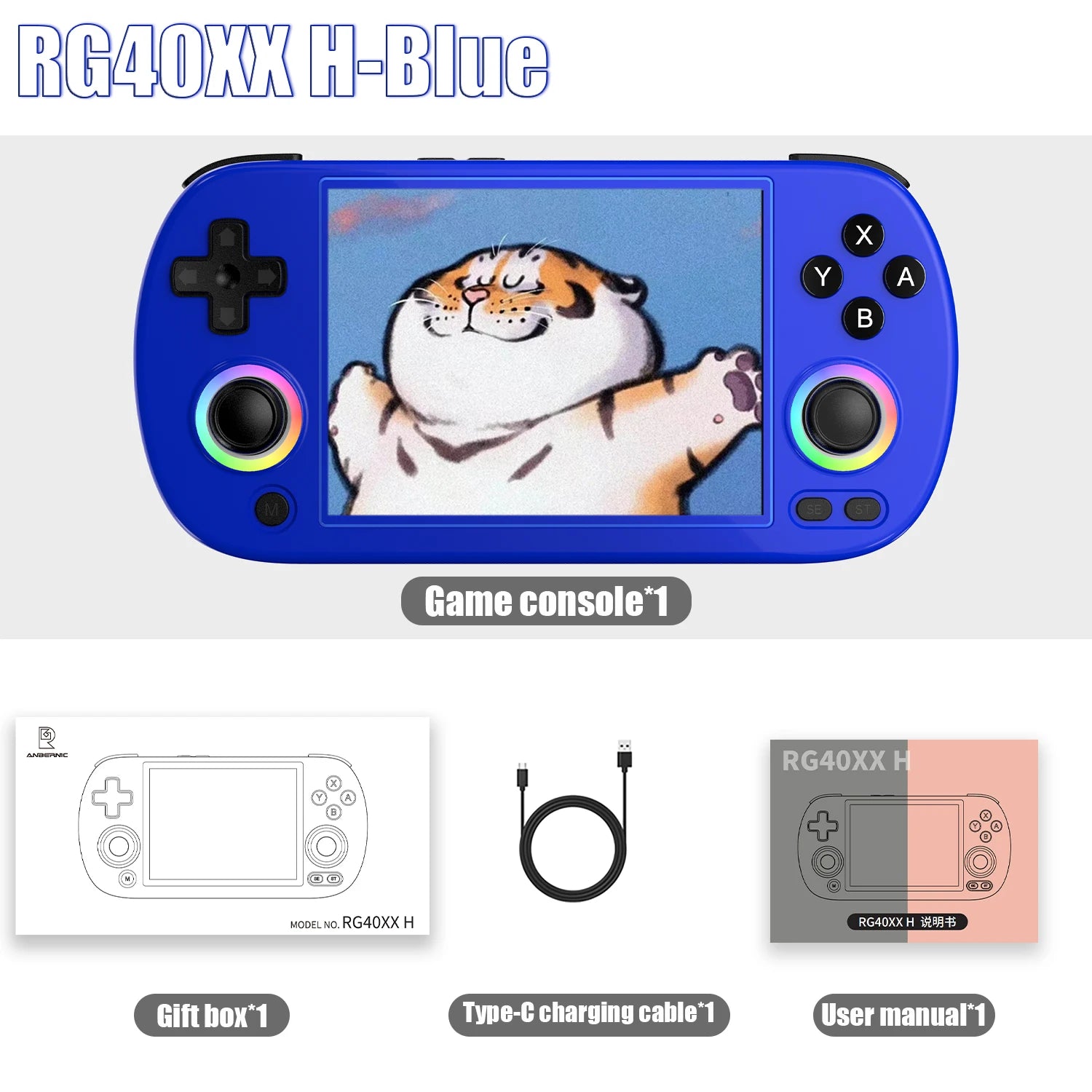 ANBERNIC RG40XX H Retro Handheld Game Console — 4.0" IPS, 5000+ Games, RGB, Wi-Fi