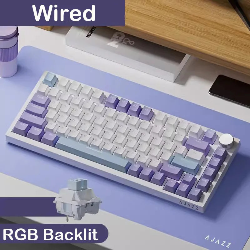 AJAZZ AK820 Pro Mechanical Gaming Keyboard 70% Tri-Mode Hot-Swap RGB PC Mac