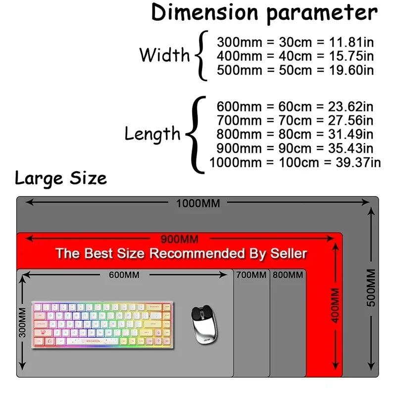 Japan Cherry Blossom XXL Gaming Desk Mat — Sakura Anime Mousepad, Multiple Sizes