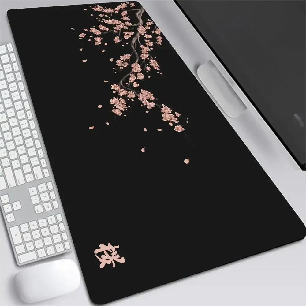Japan Cherry Blossom XXL Gaming Desk Mat — Sakura Anime Mousepad, Multiple Sizes