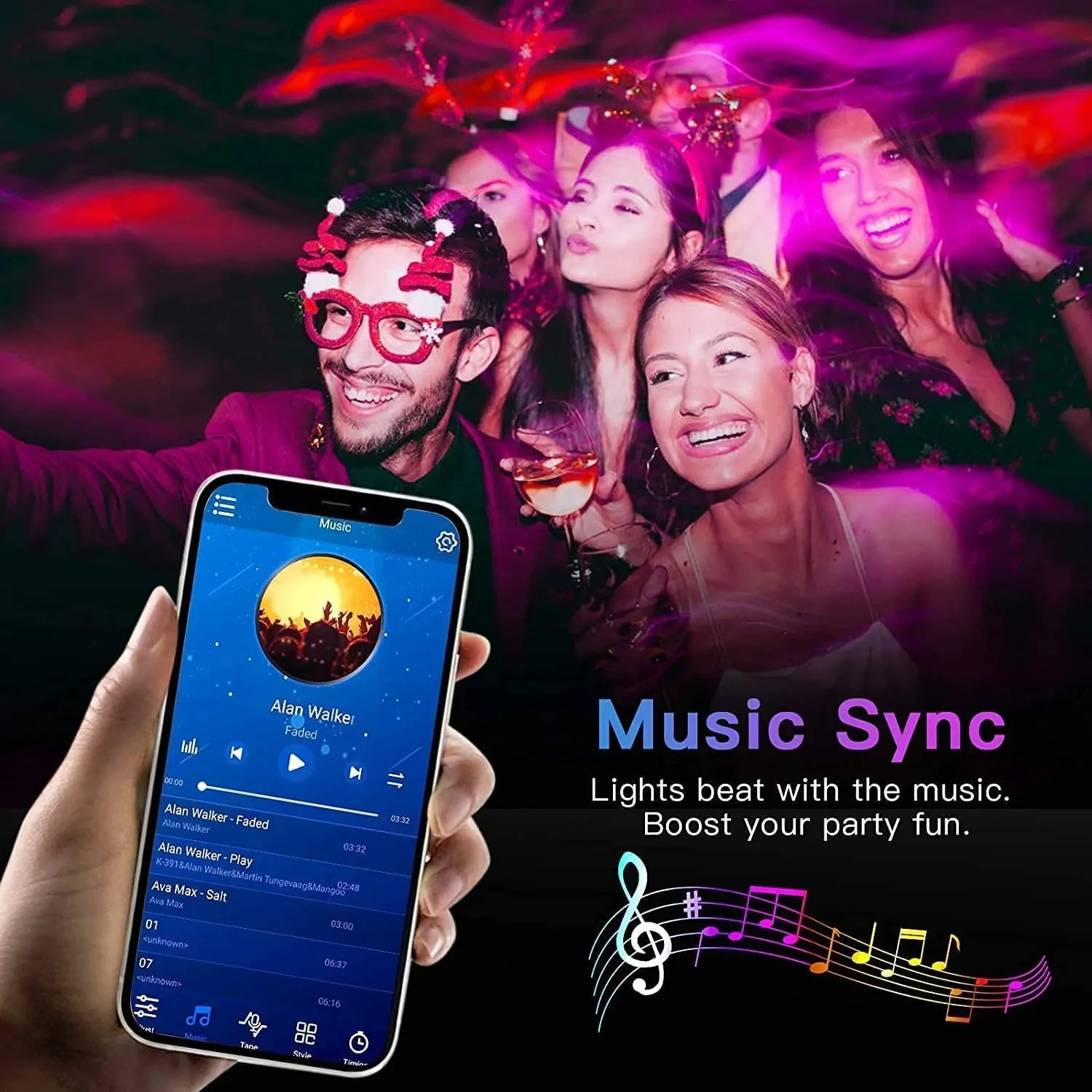 Bluetooth LED Strip Lights Smart SMD 5050 with App Control