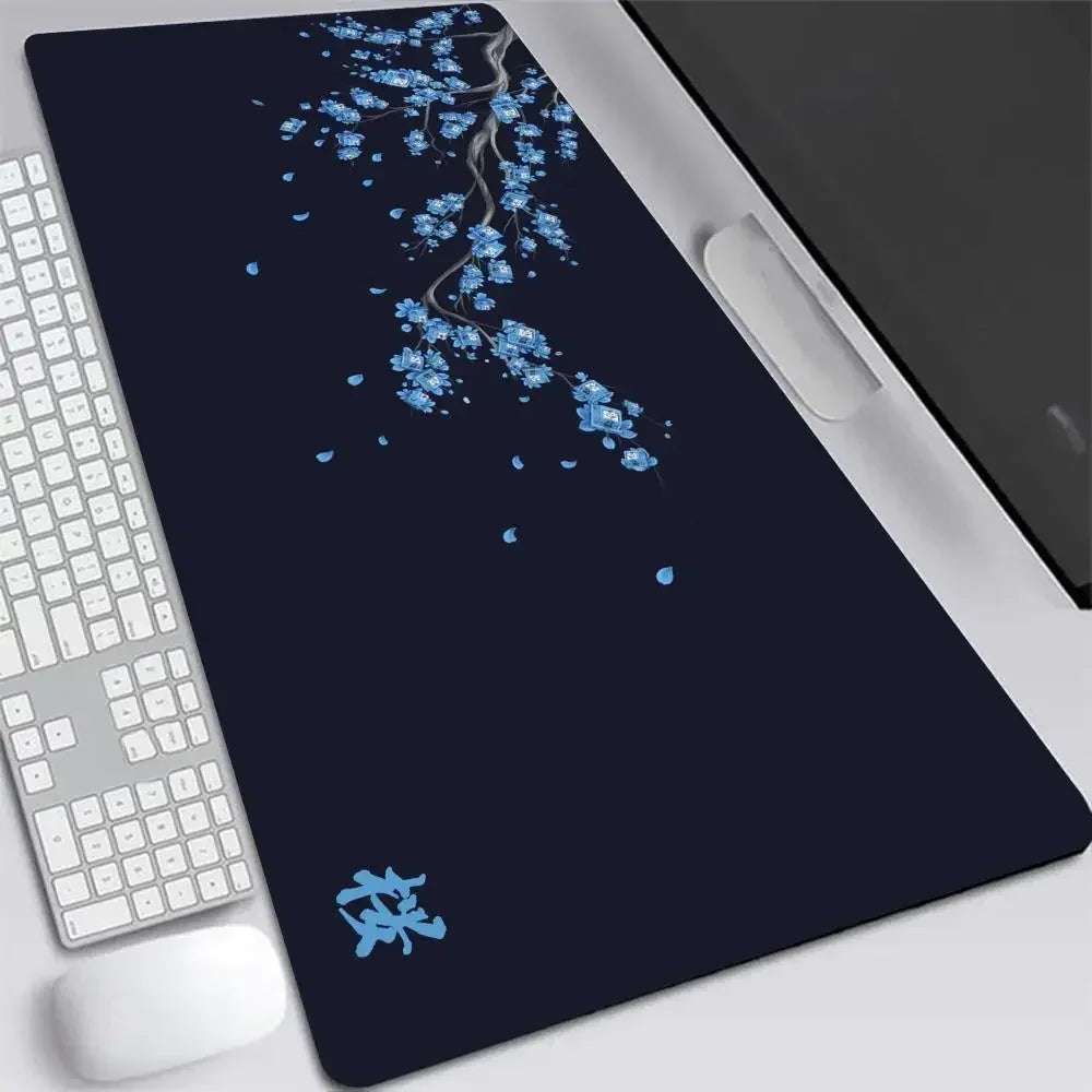Japan Cherry Blossom XXL Gaming Desk Mat — Sakura Anime Mousepad, Multiple Sizes
