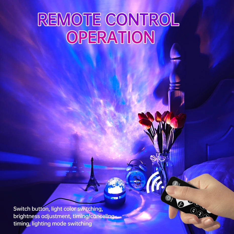 Galaxy Starry Sky Projector LED Night Light Aurora RGB Remote Control Bedroom Gaming Room