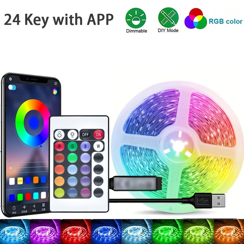 RGB LED Strip Lights 1M–40M with App Control