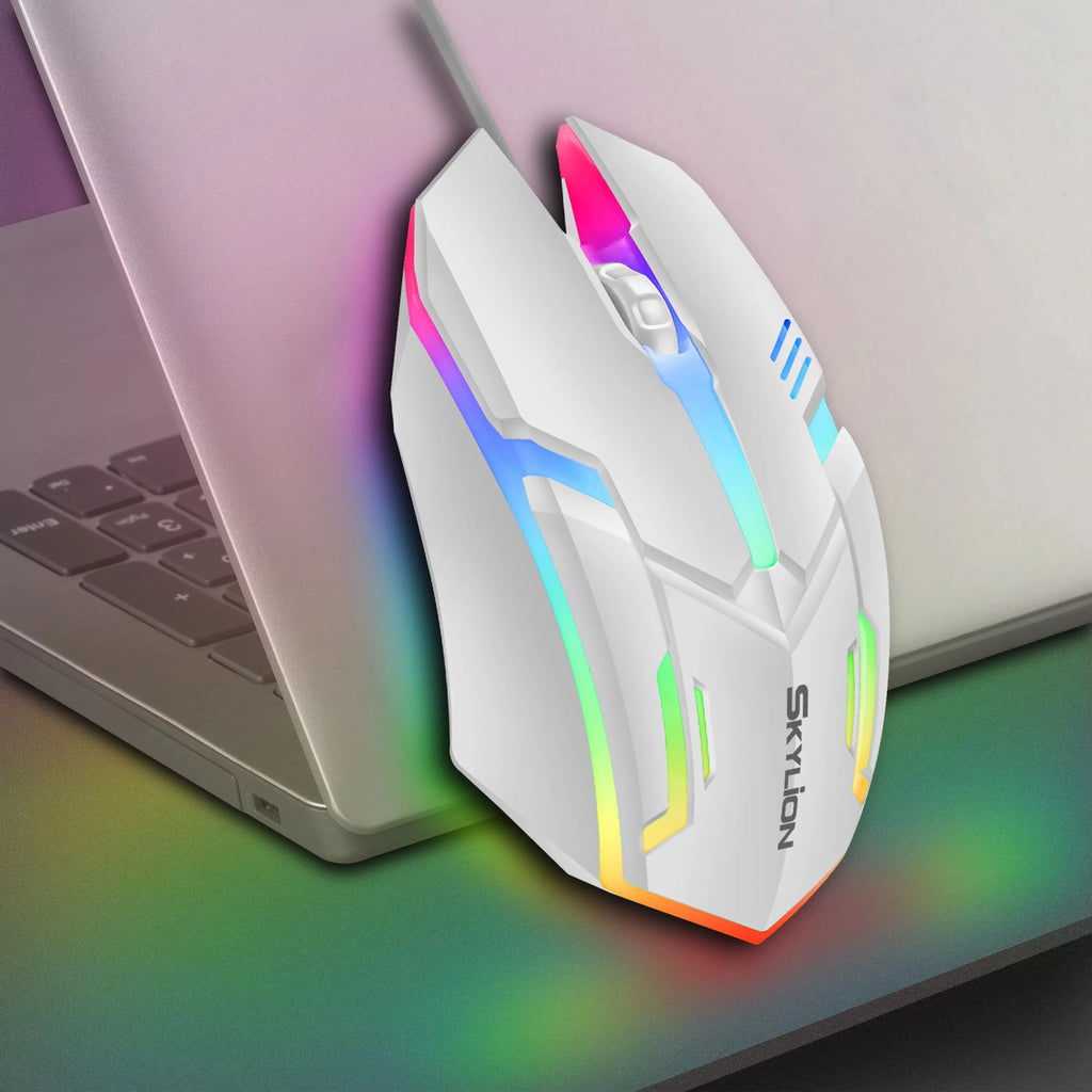 F1 Wired Gaming & Office Mouse with Colorful RGB Lighting