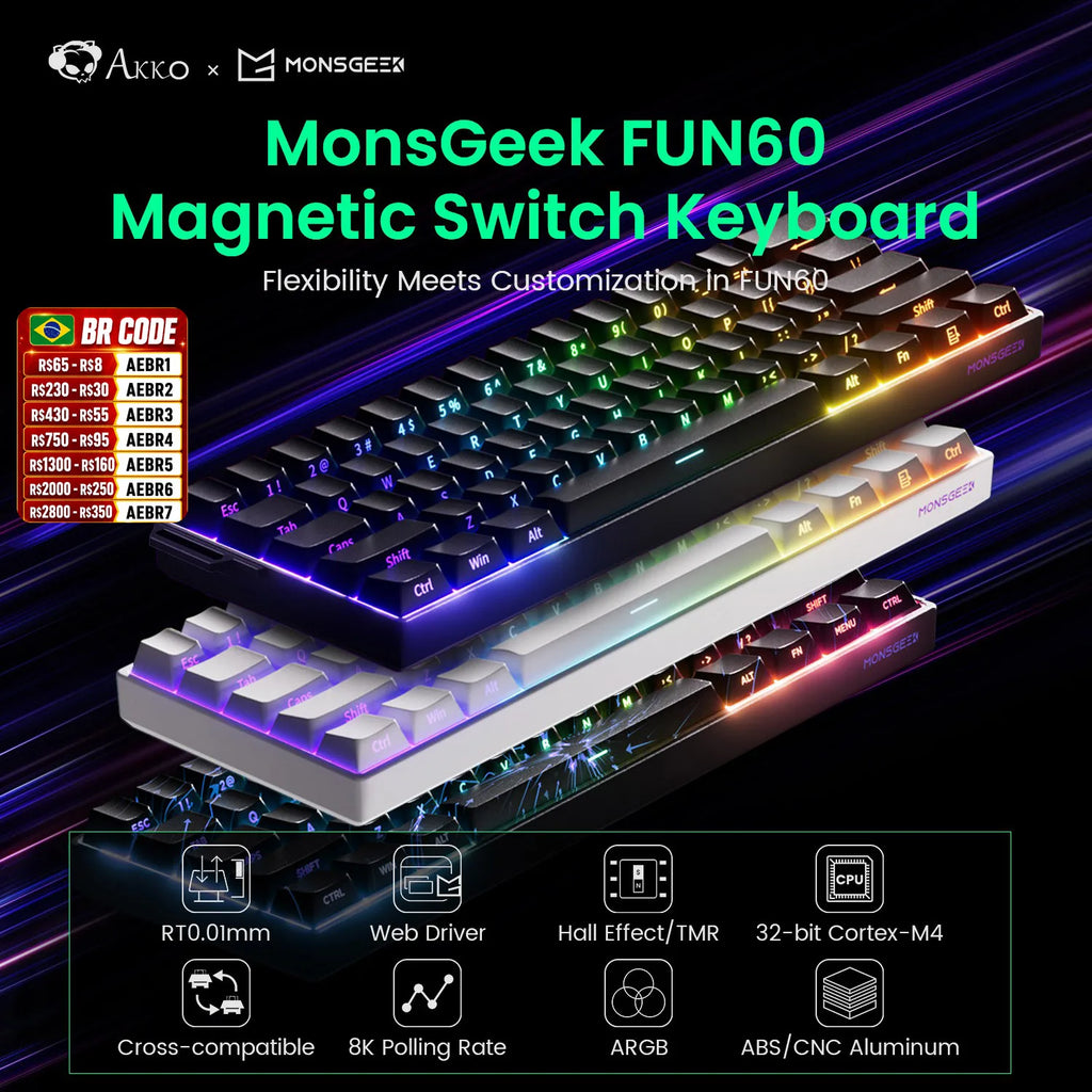 Akko MonsGeek FUN60 60% Mechanical Gaming Keyboard