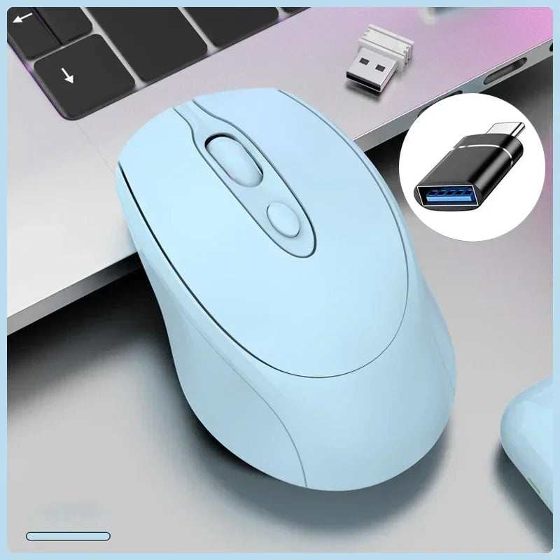 Wireless Silent Gaming Mouse Rechargeable Bluetooth 2.4GHz PC Mac Laptop