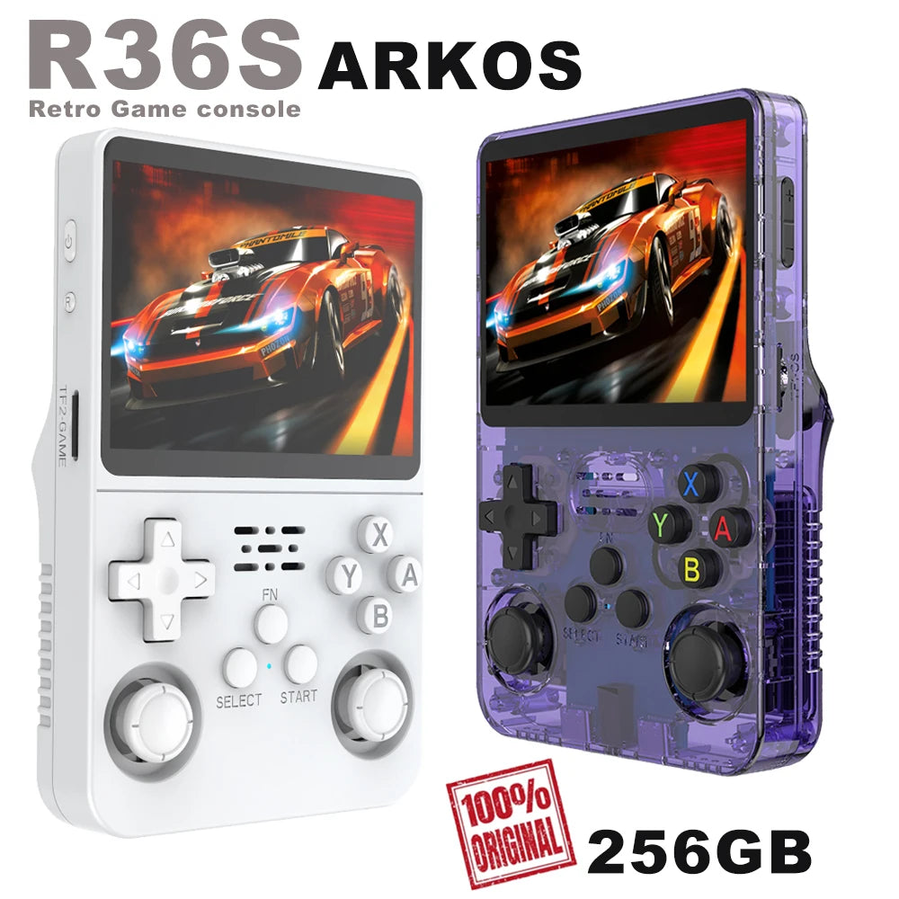 BOYHOM R36S Retro Handheld Game Console — 3.5" IPS, Linux ARKOS, 15000+ Games